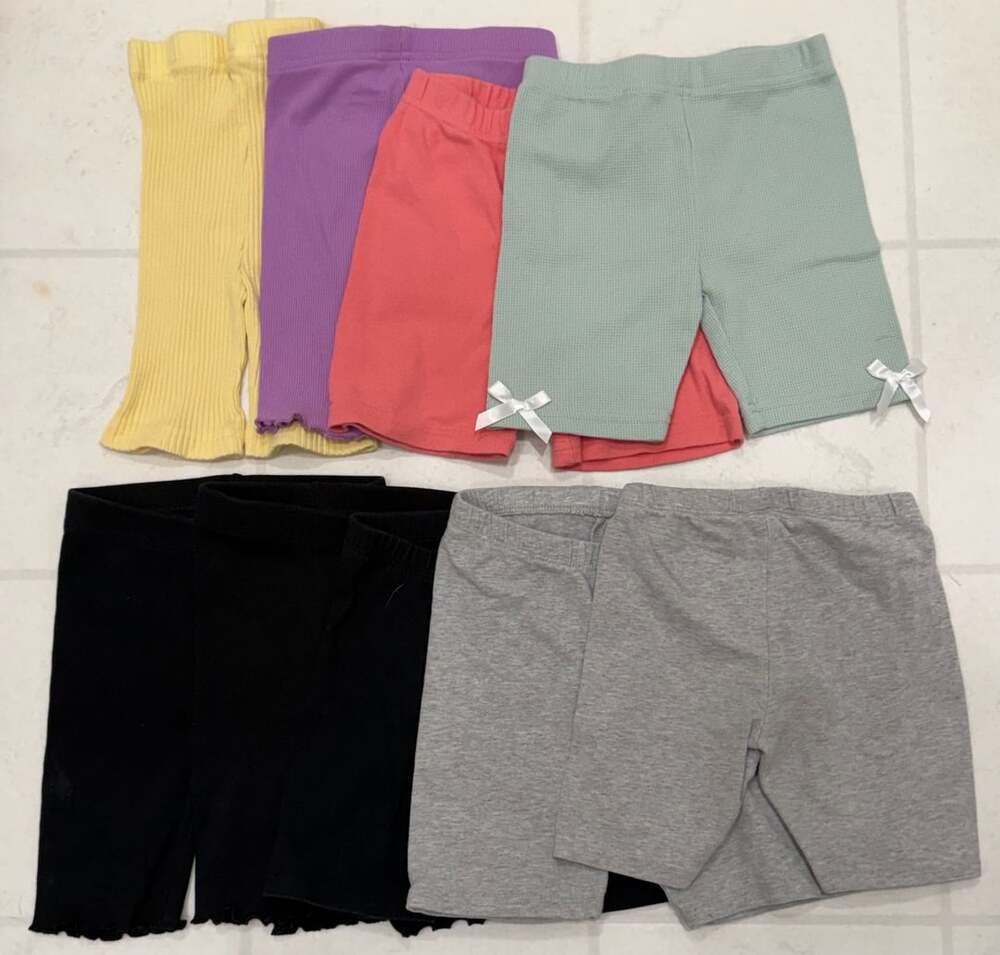 Cat & Jack and Kirkland Signature Toddler Girls Biker Shorts Bundle Size 4T/5